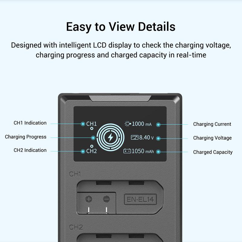 SmallRig EN-EL14 Camera Battery and Charger Kit 3819