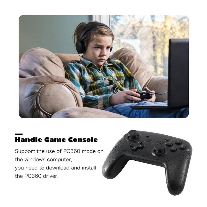 Wireless Controller Handle Game Console Handle Precise Steering Plastic Grip Horizontal Handle For Switch PM-S04