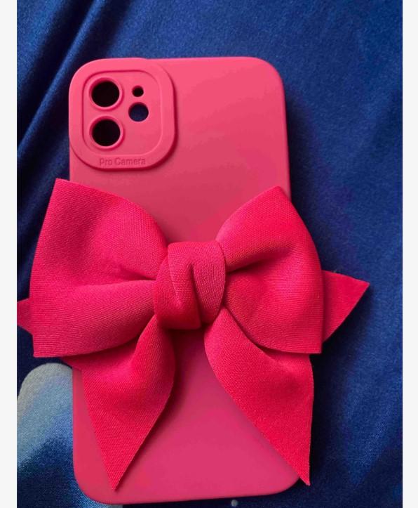 Kawaii Pink Neon Bow-Knot Decor Phone Case for Smartphones - Accessories