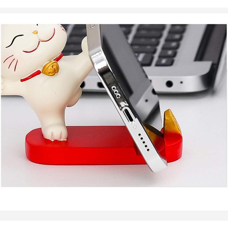 Mobile Phone Stand Accessories - Cute Aesthetic Fortune Lucky Cat Cellphone Smartphone Holder Mount