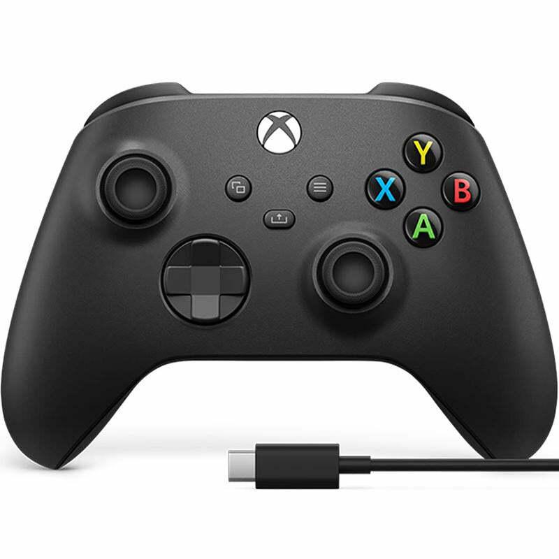 Microsoft Xbox Wireless Controller with USB-C Cable for PC - Carbon Black - 1V8-00001