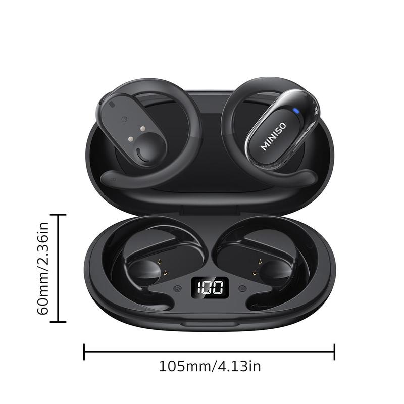 MINISO Miniso Wireless Earphone, Open-ear Design Earphone with Charging Case, Long Standby Earbuds for Android & iOS, Music & Sports Earphone