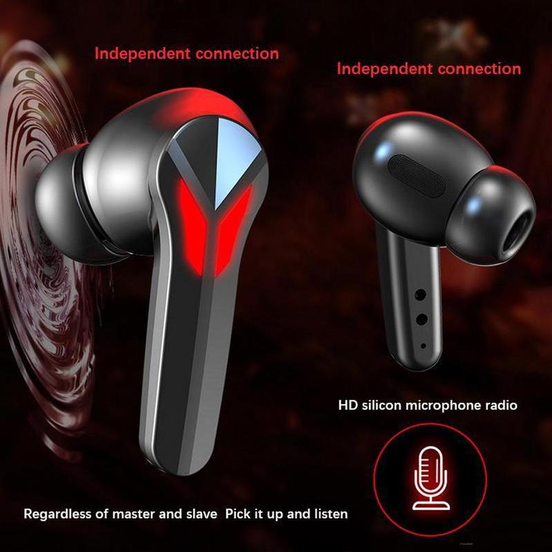 Wireless In-ear Design Earphone, TWS Low latency Earphone with Digital Display, Bluetooth-compatible Gaming Earphone for Sports