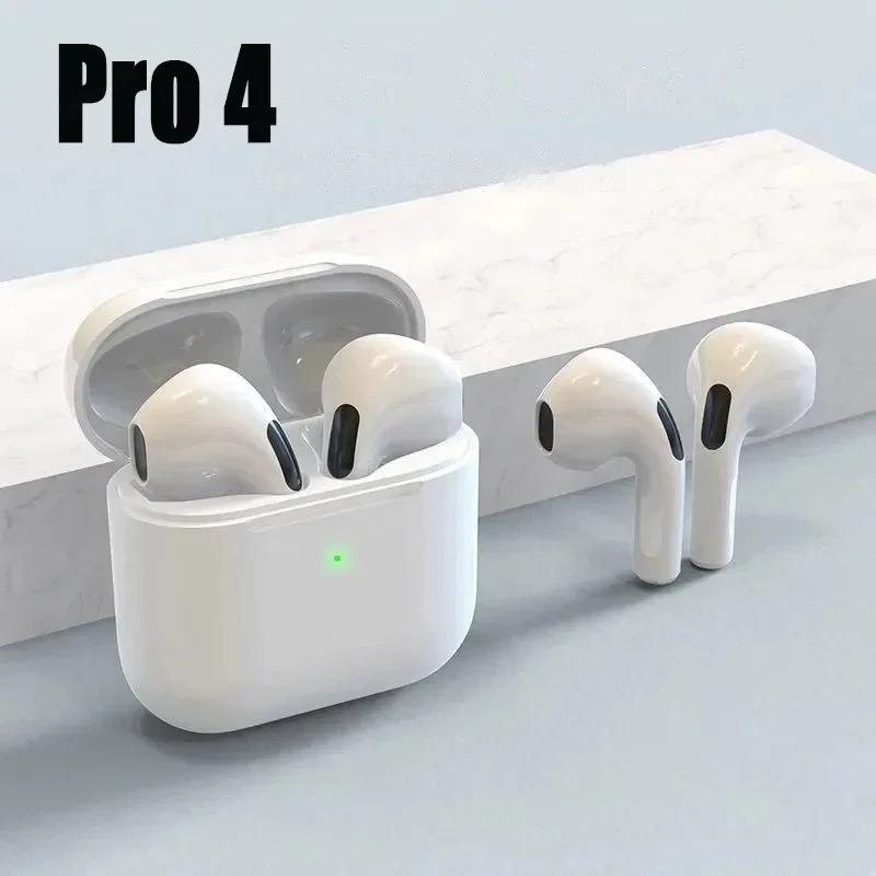 2024NEW Pro 4 Wireless Bluetooth Earphones Headphones Mini Earpone Headset For PC Android Apple iPhone Earbuds Accessories