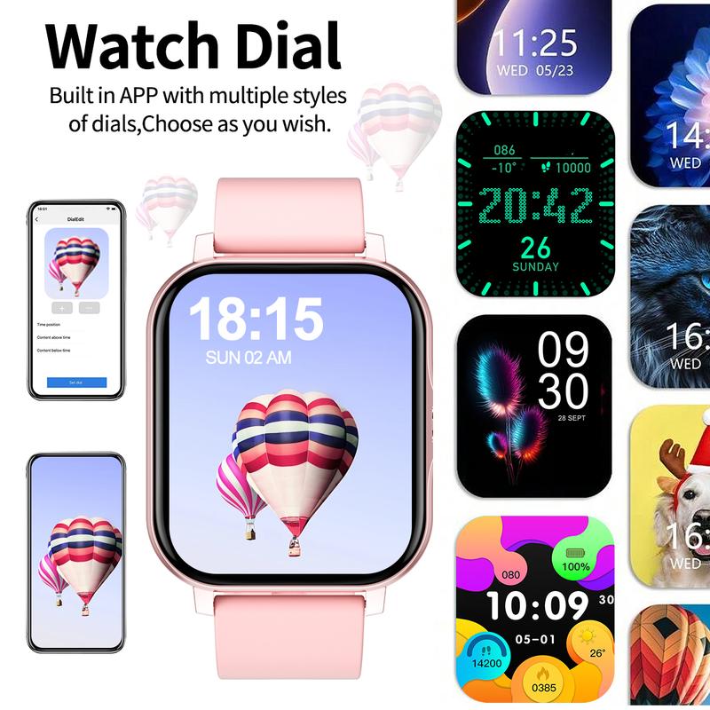 Smart watch, multifunctional smart watch, wireless call wireless music, message reminder, custom dial wallpaper and other functions, unisex, suitable for Android and iPhone phones.Christmas gifts, New Year gifts