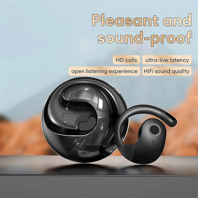 Earphone Wireless Bluetooth 5.4 IPX5 Waterproof Sport Headsets Noise Reduction Headphones with Mic Fall Halloween Gift Christmas Gift for Sport Running Open Over Ear Headphones  Earbud