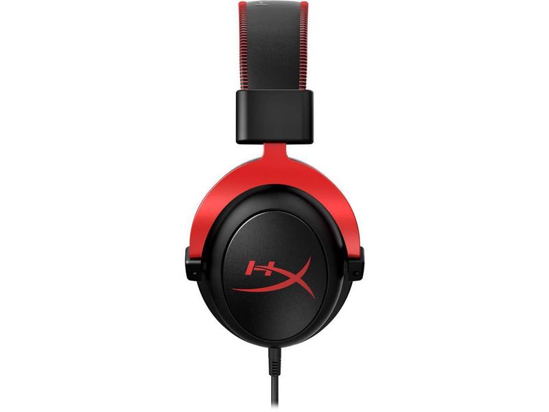 HyperX Cloud II - Gaming Headset (Black-Red) - Stereo - Mini-phone (3.5mm), USB 2.0 - Wired - 60 Ohm - 10 Hz - 23 kHz - Over-the-ear - Binaural - Circumaural - 3.28 ft Cable - Condenser, Electret, Noi