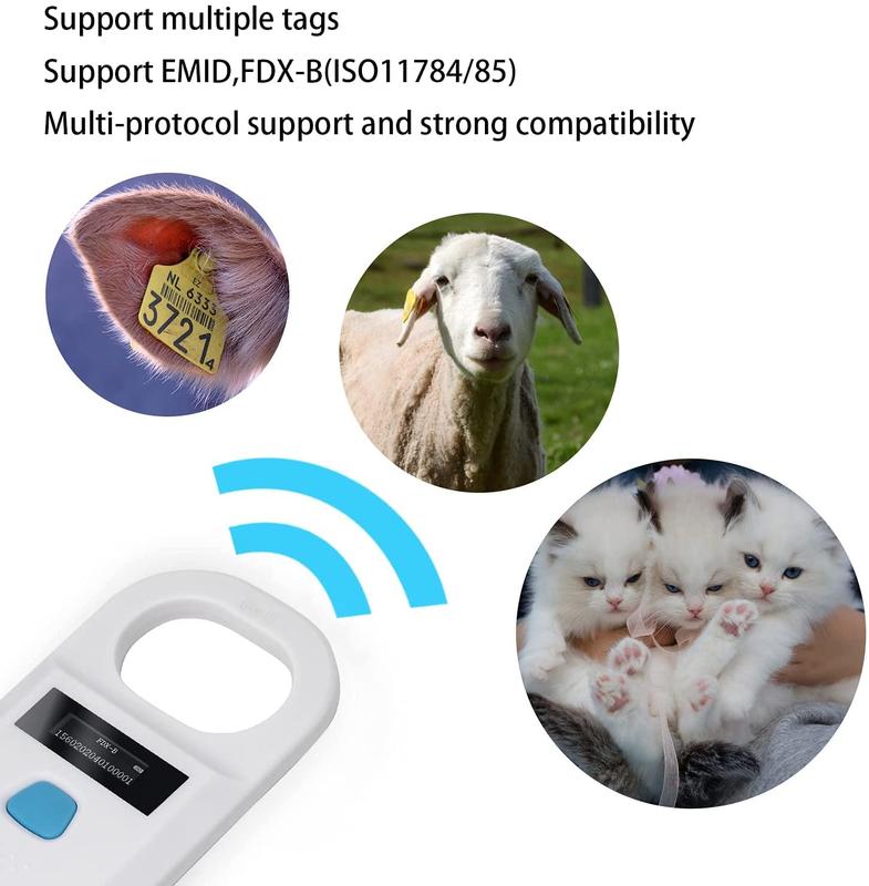 Pet Dog Chips Scanner Horse Label Tag ID Identification Reader For Poultry Ma