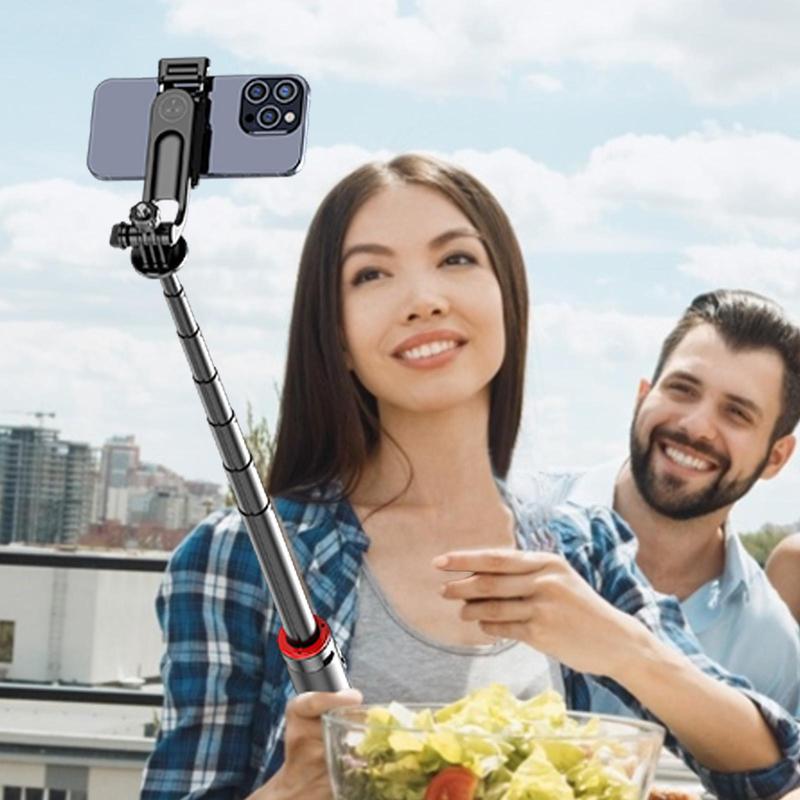 Phone Tripod & Selfie Stick, Multipurpose Travel Tripod with Wireless Remote, Cell Phone Tripod Stand for Video Recording  Selfie Photo Live Stream Vlog