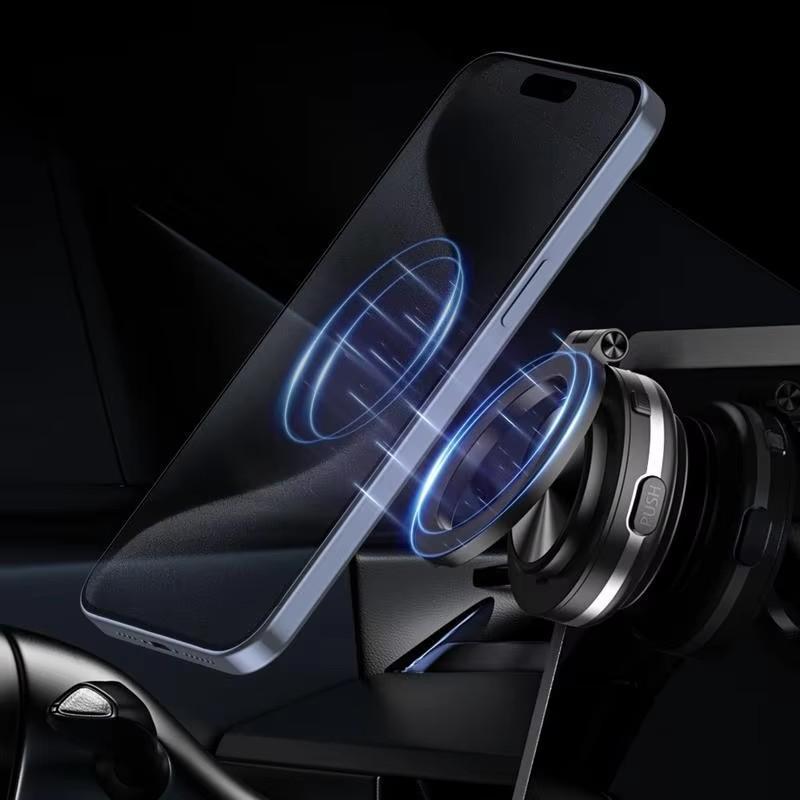 Car Magnetic Phone Holder, 360° Rotatable Phone Car Holder, Universal Magnetic Mount Bracket, Vacuum Adsorption Car Phone Holder