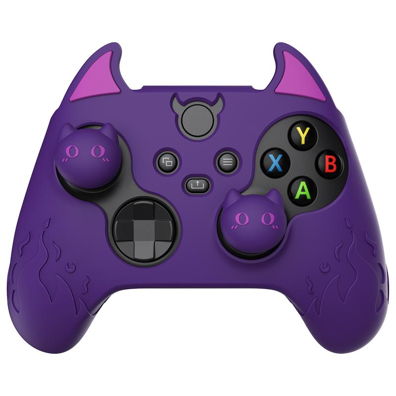 PlayVital Cute Demon Silicone Cover for Xbox Series X S Controller, Kawaii Anti-Slip Controller Skin Grip Protector for Xbox Core Wireless Controller with Thumb Grip Caps