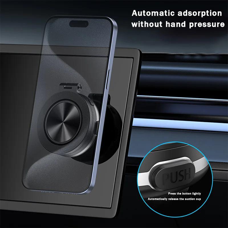 Car Magnetic Phone Holder, 360° Rotatable Phone Car Holder, Universal Magnetic Mount Bracket, Vacuum Adsorption Car Phone Holder