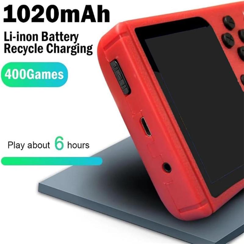 Retro handheld game console, mini arcade machine with 500 classic games built-in, portable handheld video games, suitable for children and adults, game console box supporting TV output, children's and adults' Christmas gifts