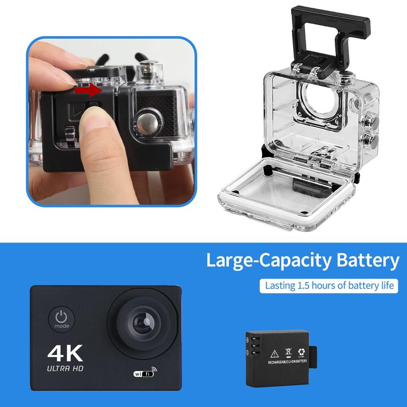 4K Action Camera Sport Video Underwater Waterproof Camera Wifi Remote For Go Pro