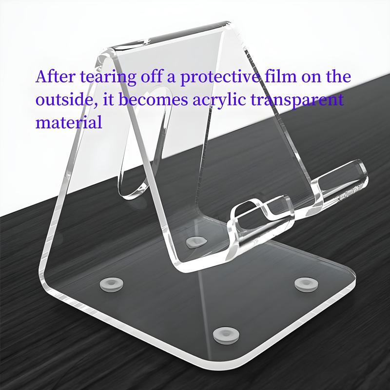 Acrylic Phone Holder, 1 Count Clear Desktop Phone Stand, Universal Mobile Phone Accessories Mobile Phone Holder