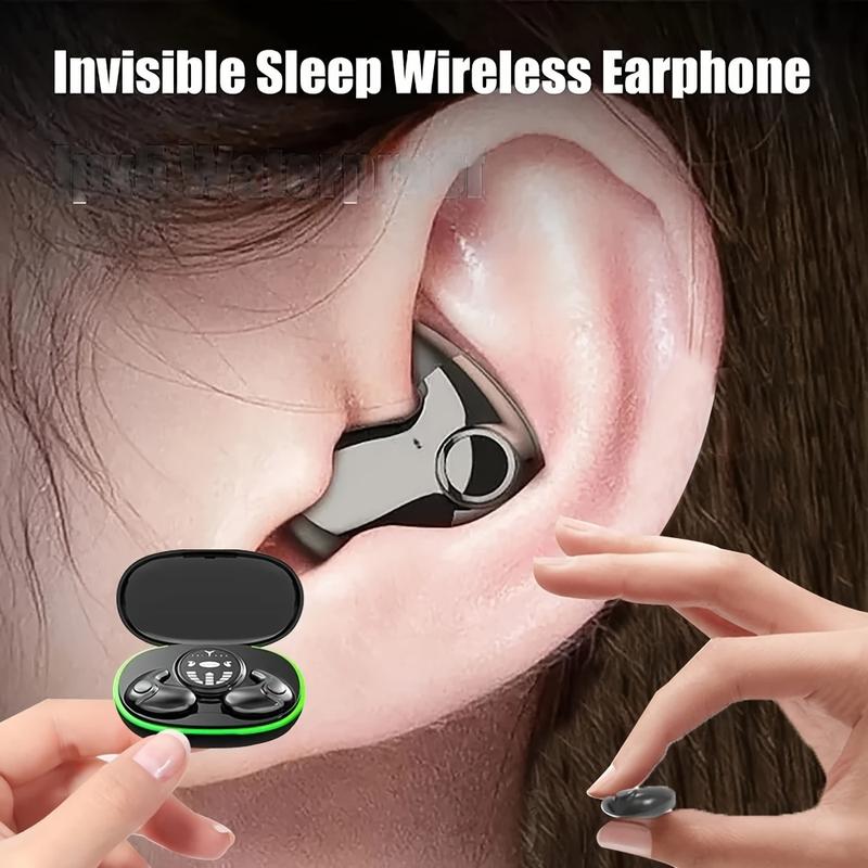 Wireless Sleep Earbuds, Invisible Headphones, Bt5.3 Side Sleep Dedicated Mini Meatus Acusticus Sleep Headset, Invisible in-Ear Mini Headphones for Samsung Android