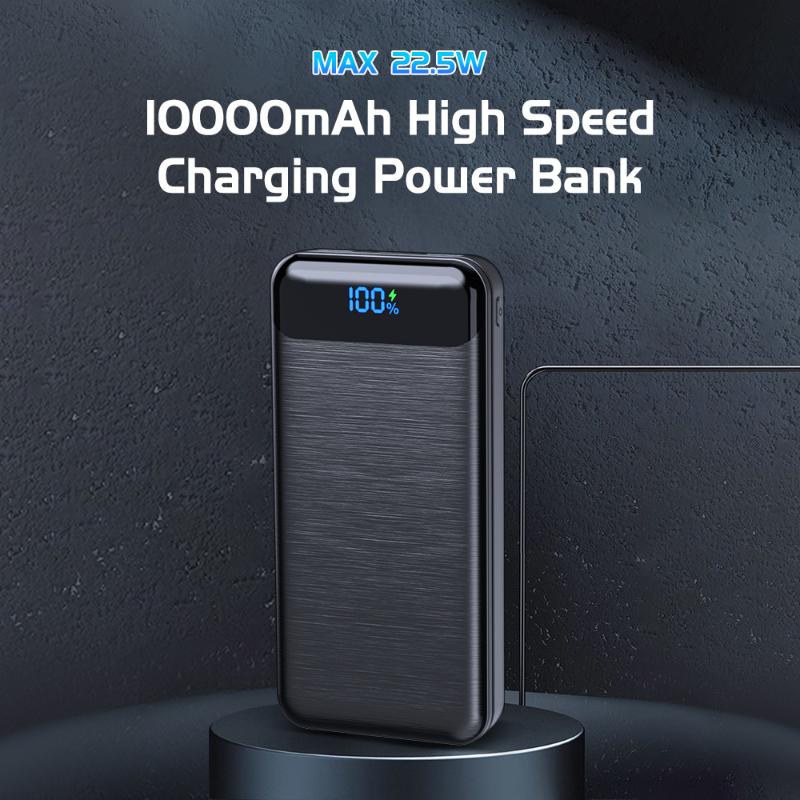 The Power Bank Is Portable, With A Large Capacity Of 10, 000 MAh, Including Three Fast Charging Ports, A Visible LED Display, And A Lightweight Weight For Various Models Phone Smartphone