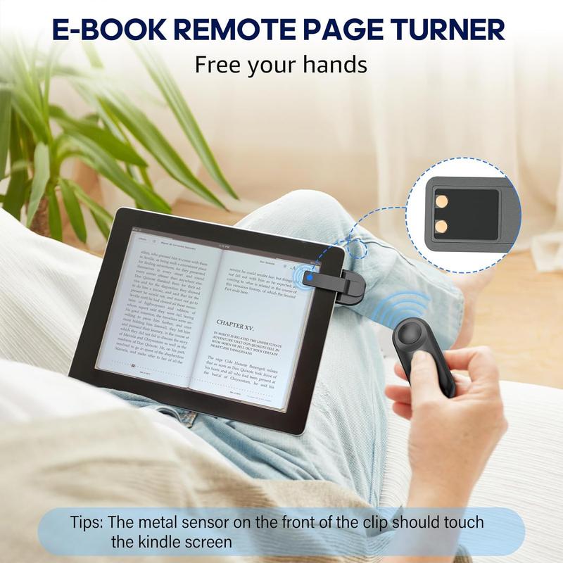 RF Remote Control Page Turner for Kindle, iPad, Kobo, Accessories for Reading Comics Novels, Photos & Video Camera Recording Remote