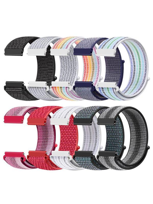 Nylon Watchband Compatible with Samsung Galaxy Watch for Gift, 10pcs Smart Watch Strap Band 41mm 42mm 44mm 45mm Series for Samsung Galaxy Watch