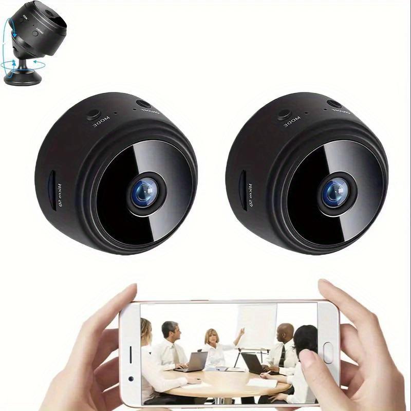 1pc 1080P Wireless Security Camera, Indoor Outdoor Surveillance with Real-Time Motion Detection, Voice Assistant Compatibility, Non-Waterproof, Battery Powered with Rechargeable Feature, Wi-Fi Enabled, Night Vision, Home Monitoring