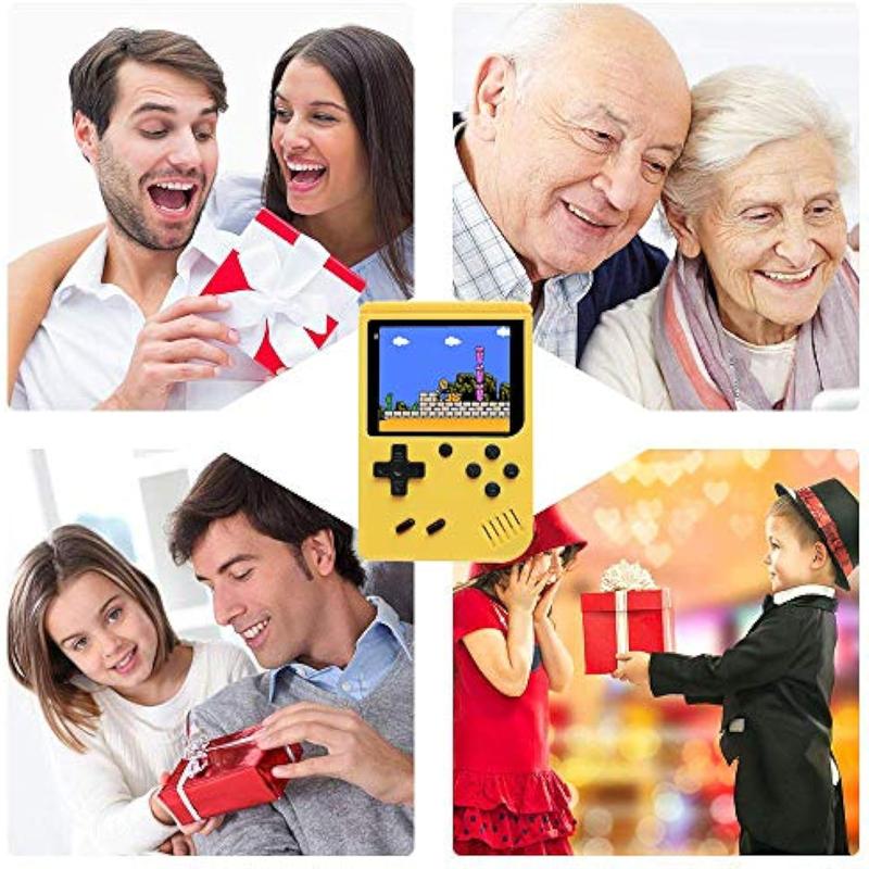 Retro handheld game console, mini arcade machine with 500 classic games built-in, portable handheld video games, suitable for children and adults, game console box supporting TV output, children's and adults' Christmas gifts