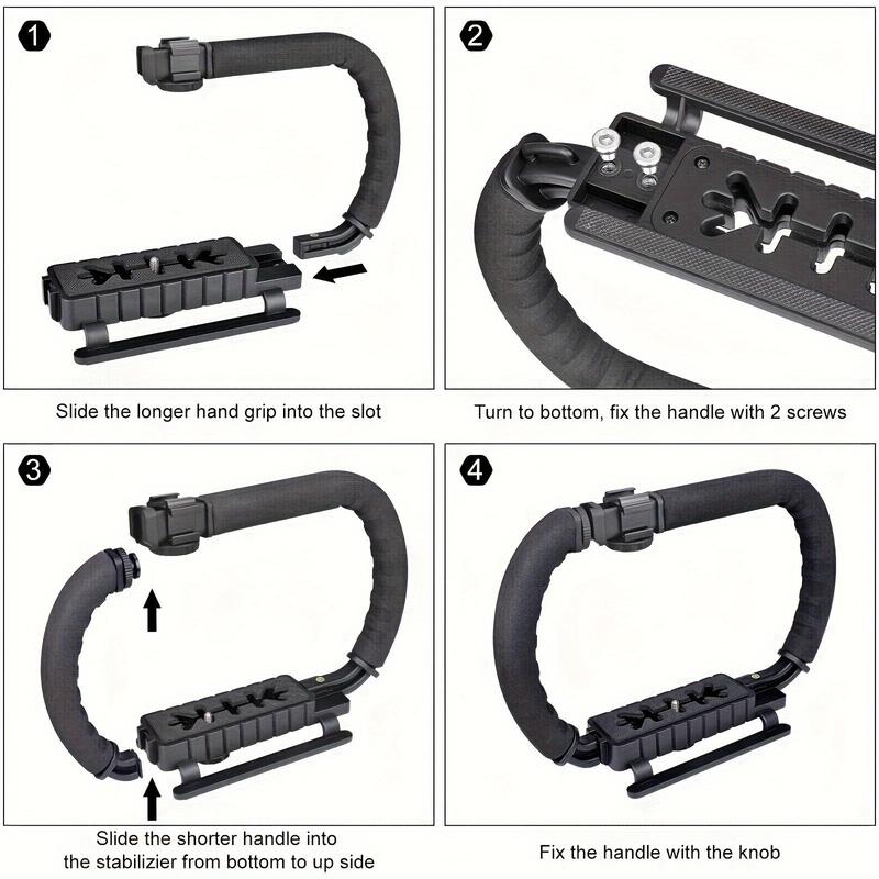 Camera Stabilizer Expansion Cage Mount, Moviemaking Holder Rig, Vlogging Video Kit Compatible with GoPro Canon Nikon Sony iPhone Android