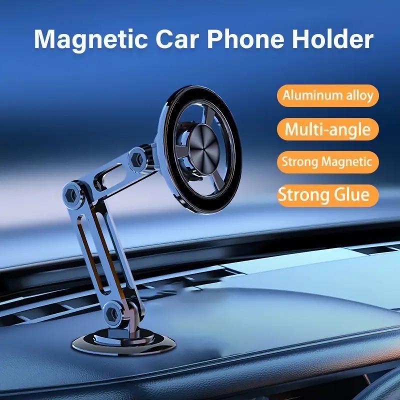 Magnetic Car Phone Holder, 360° Rotatable Folding Car Dashboard Phone Mount, Phone Holder for Car & Office, Suitable for iPhone 12 13 14 15 Series