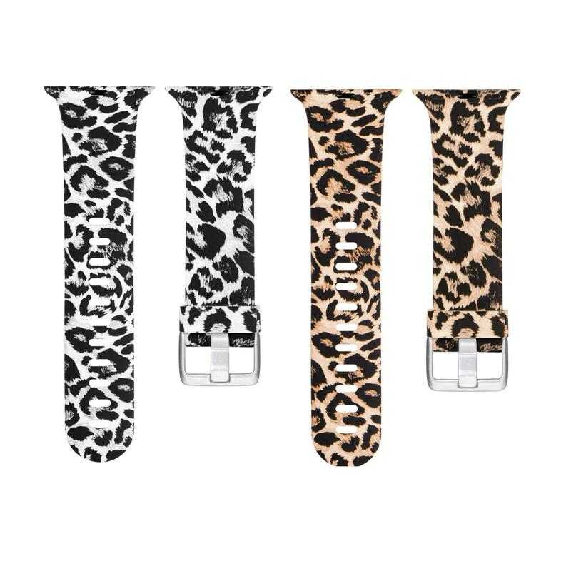 Fashion Leopard Pattern Watch Band (Band Only) (2 Counts), Smart Watch Replacement Band for Women & Men, Wearable Accessories for Apple Watch Series 9 & Ultra 2 & SE & Ultra & Series 8 7 6 5 4 3 2 1