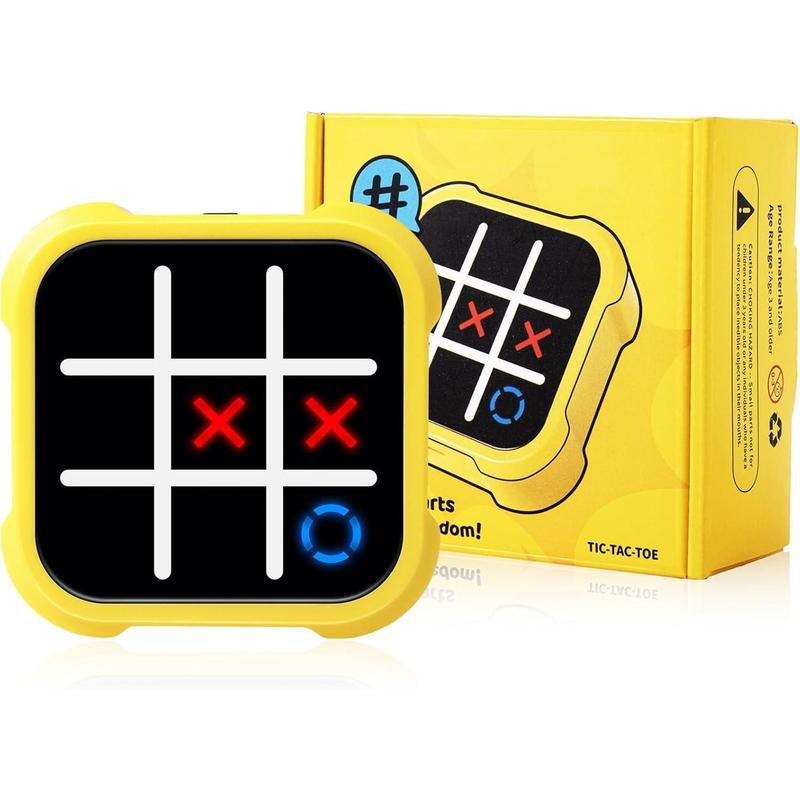 Best Christmas Gift, Tic Tac Toe Game, Rechargeable Handheld Puzzle Game Console, Portable Travel Games for Car Ride, Board Games for Adults