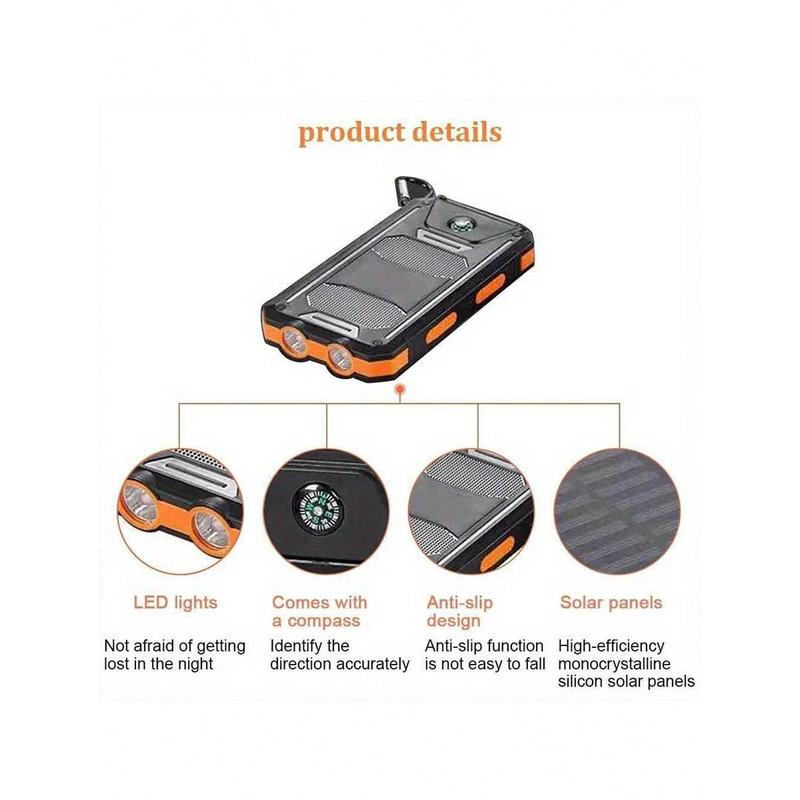 2024 20000mAh Power Bank Super USB Portable Solar Charger Power Bank