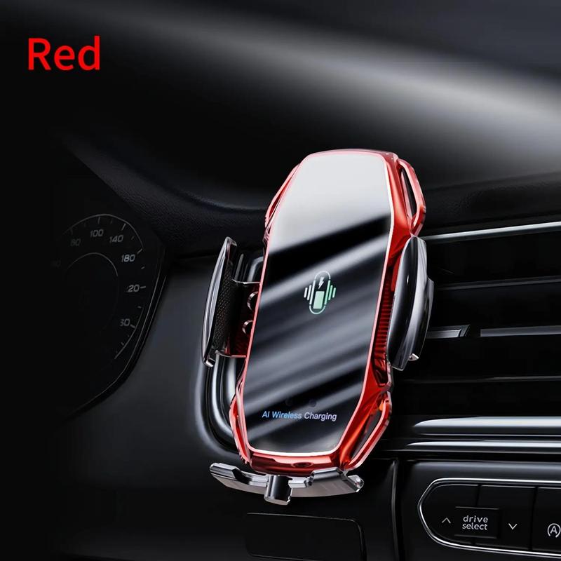 15W Car Wireless Charger, 1 Count Car Air Vent Wireless Charger, Portable Charger, Wireless Charging Phone Holder, Infrared Induction Car Charger, Charger for Car, Summer Essentials