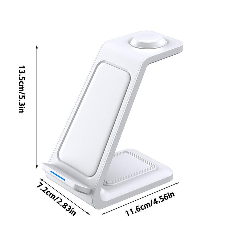 3 in 1 Wireless Charger, Multifunctional Desktop Wireless Charger, Fast Charging Station for iPhone & Watch & Earphones, Idea Gift for Friend