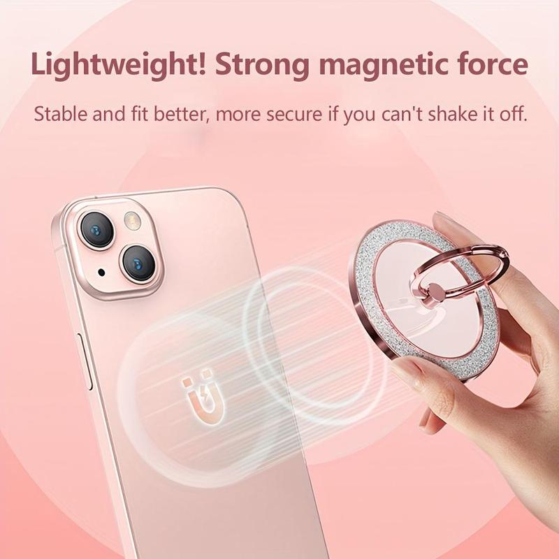 Magnetic Phone Ring Holder, Lightweight Mobile Phone Holder Compatible with MagSafe, Fashionable Phone Accessories for iPhone