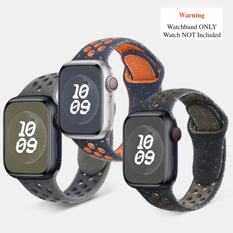 Breathable Sport Band Compatible with Apple Watch Band 38mm 40mm 41mm 45mm 44mm 42mm 49mm for Women Men,Soft Silicone Breathable Wristband Replacement Strap for iWatch Ultra 2 SE Series 9 8 7 6 5 4 3 2 1 Smart Watch Wearable Accessories