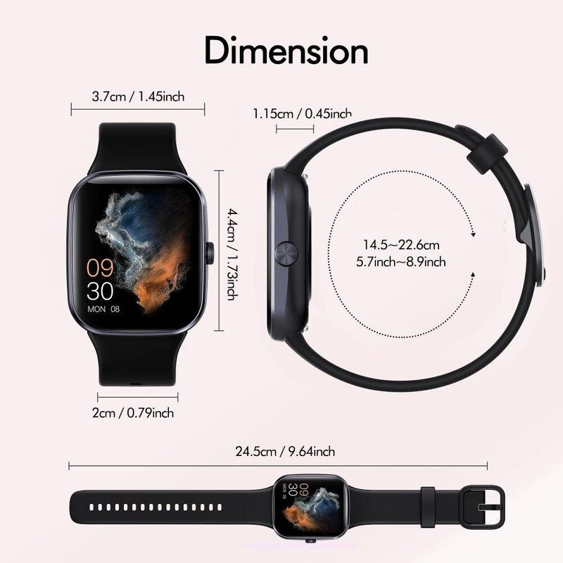 1.69 Inch Multifunctional Smart Watch, 1 Count Fashionable HD Touch Screen Digital Watch, Sports Watch for Women & Men for Android and IOS