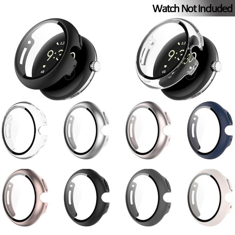 Watch Protective Case with Tempered Film, 1 Count Smart Watch Protective Cover, Wearable Accessories Compatible with Google Pixel Watch 3 45mm