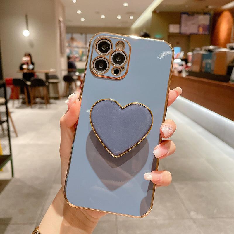 Simple Love Pattern Phone Case, 1 Count Anti-fall Decorative Phone Protector Cover, Phone Accessories Compatible with iPhone