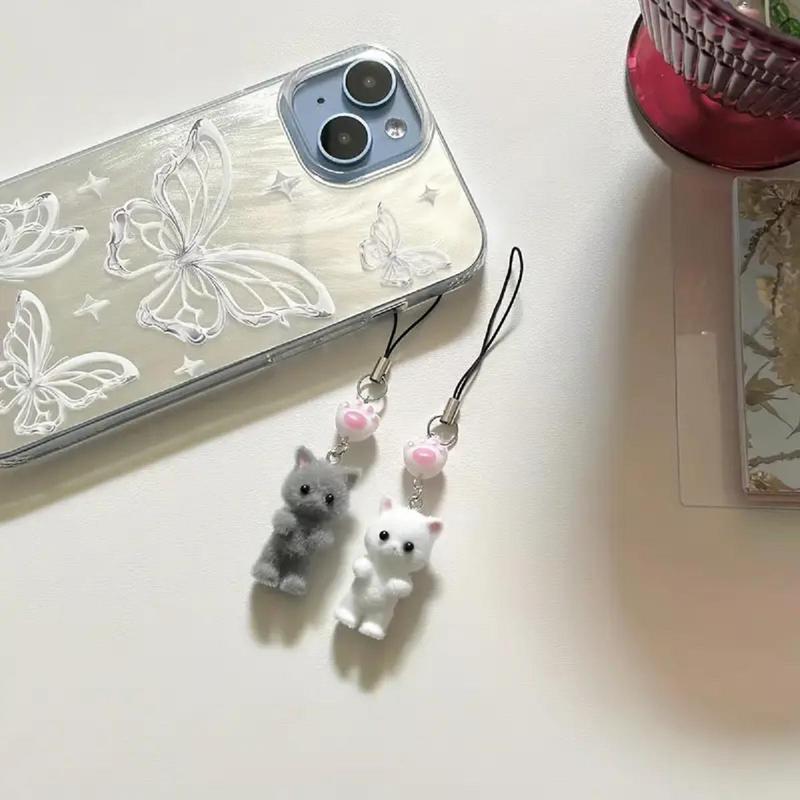 Cute Cat Design Phone Chain, Cute Phone Decorative Lanyard, Fashion Phone Charm for Women & Girls, Mobile Phone Decoration Accessories