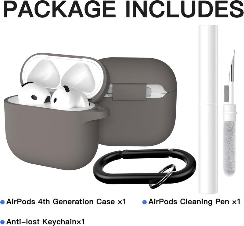 Case for AirPods 4 Case  Protective Cover Compatible with AirPods 4th Generation 2024 (Clay, Standard)