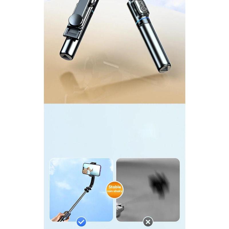 For Anti-shake Handheld Selfie Stick Mobile Phone Holder Live Broadcast Tripod Bluetooth Shooting Overhead Shot Stabilizer Cellphone Smartphone