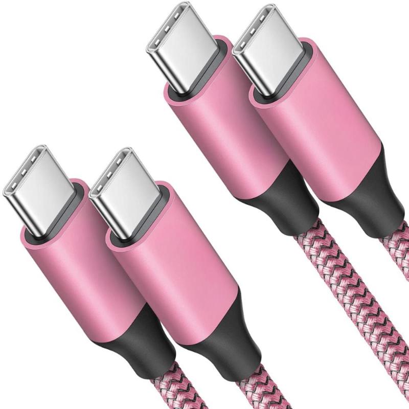 Type-C 3A Fast Charging Cable, 1 Count USB C to USB C Charging Cable, Durable Nylon Braided Rope, 2 In 1 Data Transfer & Power Charging Cable for Phone