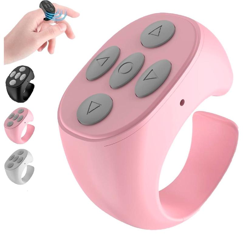 Fingertip Wireless Bluetooth Remote Control, Fingertip Remote Control Ring, Remote Control App Page Turner, Scrolling Rings Rechargeable Camera Remote, for Phone Tablets Selfie, Flip Page (Mix),2024 christmasa ornament,2024 fashion trends