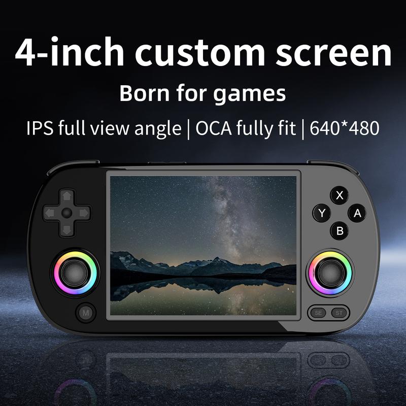 ANBERNIC RG40XXH Retro Handheld Game Console 4.0-inch IPS Screen 640*480 64G 5K+ Classic Games Linux 64-bit System Retro Games Consoles Classic Emulator 3200mAh Battery HD connection to TV  Streaming Holiday Gifts