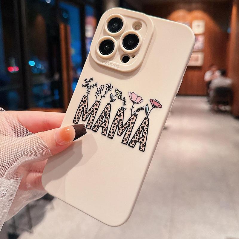 Fall Leopard-print Letter Pattern Phone Case, Anti-drop Cellphone Protective Case, All-inclusive Mobile Phone Cover for iPhone 11 12 13 14 15 Pro Max