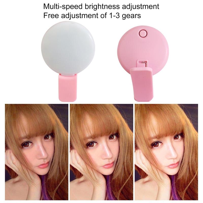 Mini Ring Light,  Small Clip On Ring Light,Portable LED Light for Phone, 3-Level Adjustable Brightness Selfie Light，Bring You Better Photos, Suitable for Laptops and Makeup - Suitable for Small and Adult, Portable Selfie Lights Accessories Cellphone