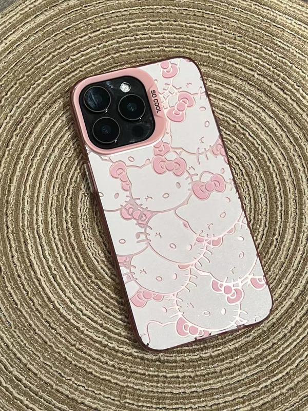 pink KT Phone Case For iPhone 16 15 14 12 13 11 Pro Max XR XS MAX 7 8 PLUS MINI Y2K Cute Cover