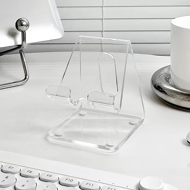 Clear Phone Holder, Transparent Phone Stand, Desktop Phone Holder for Most Smartphones, Phone Accessories for Home & Office