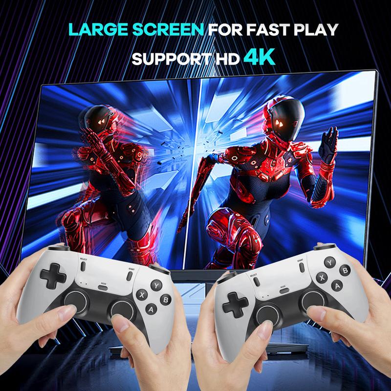 X2 Ultra Wireless Game Console with 40000+ Games, 40+ Classic Emulators, 4K HDMI Output, 128G Cards & 2.4GHz Wireless Controllers