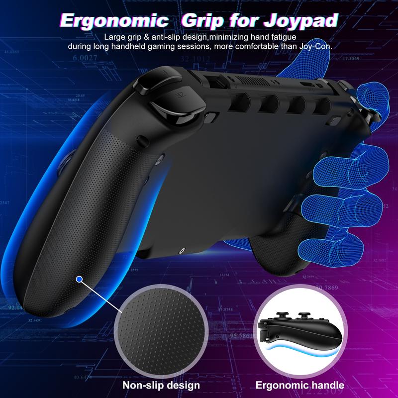 Switch Controllers for Switch OLED Controller, Switch Wireless Pro Controller Joypad, Full-Size Ergonomic Handheld Mode Controller with Battery RGB Turbo Programming