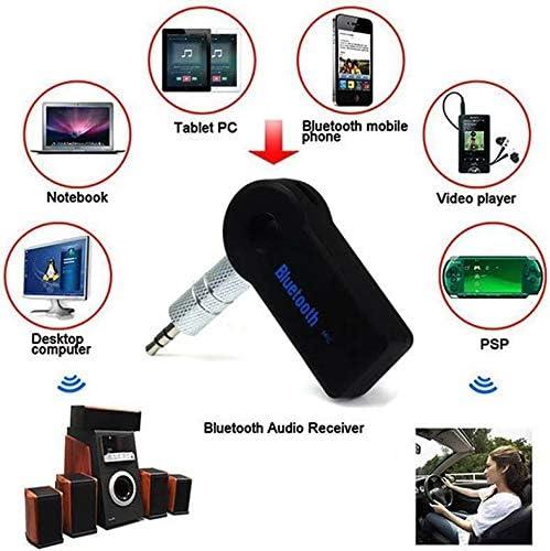 Bluetooth 5.0 Audio Receiver, 3.5mm AUX Adapter for Car, Headphones, Home Stereo – Connects to Smartphone, Tablet, Hands-Free with Mic